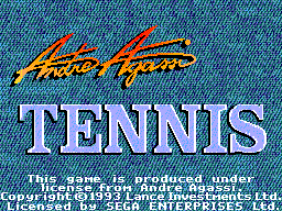 Andre Agassi Tennis (Europe) Title Screen
